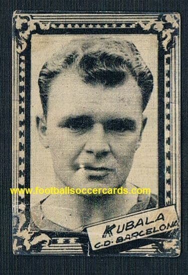 1959 Kubala original FHER Spanish sticker from Liga 59