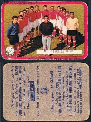 1959 SHOOT GUM Stade Reims Just Fontaine team #80 Miroir Sprint