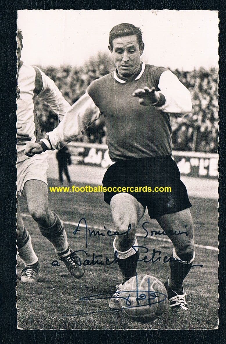 1959 SIGNED Raymond Kopa REAL AUTPGRAPH card Miroir Sprint