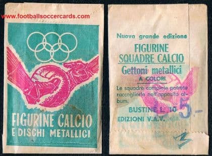1959 VAV Figurine Calcio e Dischi Metallici sealed packet Gianni Rivera rookie card perhaps