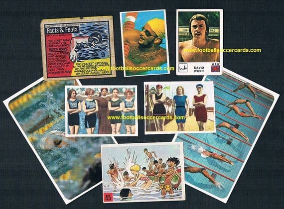 1960 -1980 Scottish swimmer Olympic champ x2 David Wilkie & swimming cards British women, E H Temme