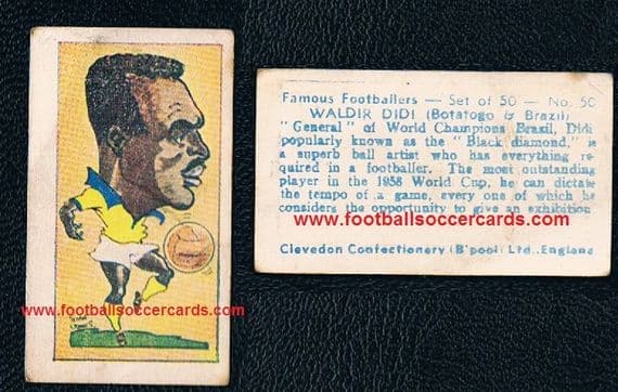 1960 61 DIDI Brazil 50 Famous Footballers Clevedon Confectionery