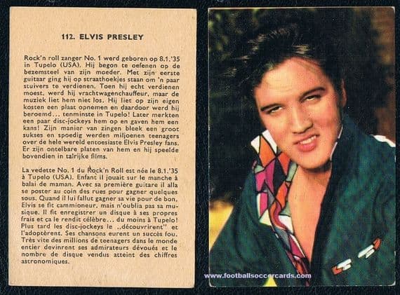 1960 Elvis French reissue Maple Leaf card Elvis King Creole