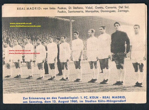 1960 Puskas Gento Di Stefano Köln pc