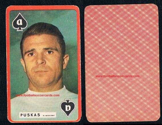1960 Puskas Miroir Sprint trade / playing card redemption trade card from France