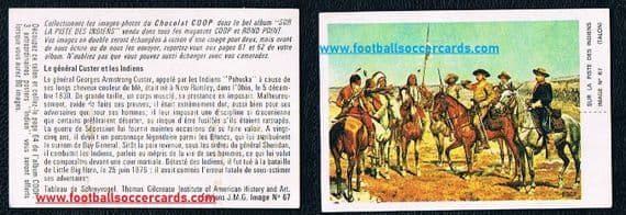 1960 's French card of General Custer, by Coop, handling but no AMR