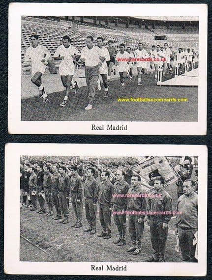 1960 's Monty Gum pair Puskas Di Stefano Real Madrid