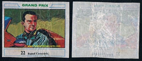 1960 's Rudolf Caracciola Spanish gum insert F1 legend 3x World Championships