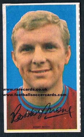 1960 's unknown issuer THE RAREST BOBBY MOORE card? Probably! I AM OPEN TO OFFERS, please