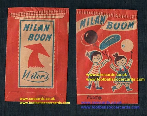 1960's Witor's Milan Boom original sealed packet of stickers from Italy