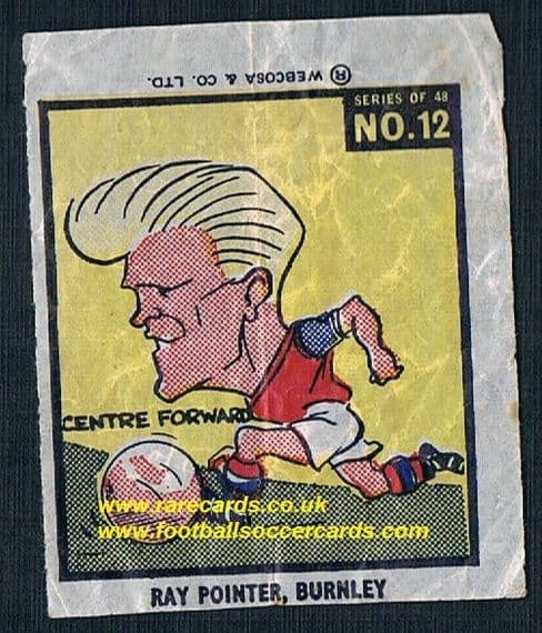 1960 Webcosa Burnley Ray Pointer original wax paper gum insert