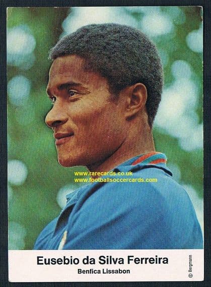 1960s Bergmann Eusebio Benfica large paper card W.Germany