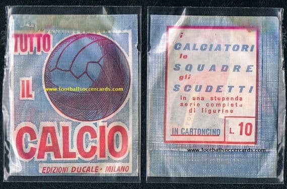 1960s DUCALE edition unopened packet, sealed as new Italian football cards