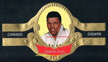 1960s Dutch LARGE Caraso cigar band Cassius Clay Muhammad Ali ATG HOF boxer