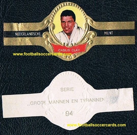 1960s Dutch regular-size Munt cigar band Cassius Clay Muhammad Ali legendary boxer