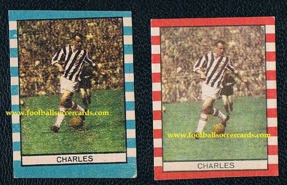 1960s early 60s Nannina pair of John Charles strip cards