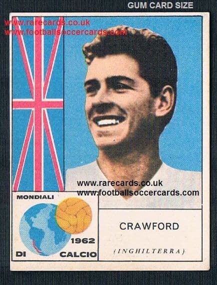1960s Italian gum card Ray Crawford Pompey Ipswich Wolves WBA Charlton England