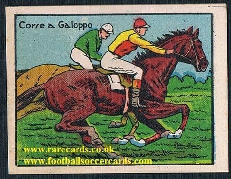 1960s Italian horse racing card corse a galoppo