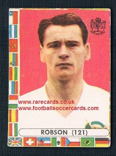 1960s Italian Lampo gum card Bobby Robson Ipswich Town WBA Barca England WC62