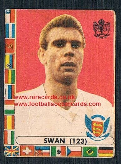 1960s Italian Lampo gum card Peter Swan Matlock Bury Sheffield Wednesday England