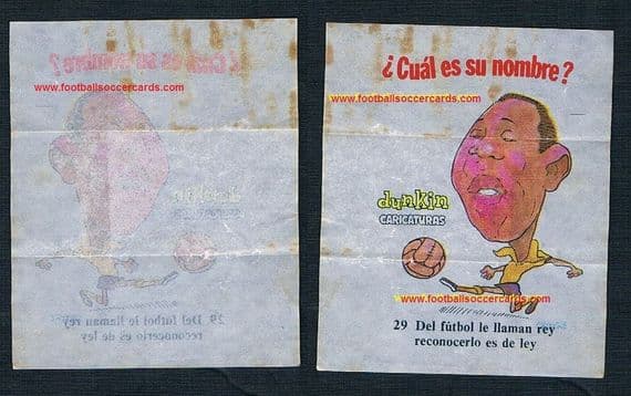 1960s Pele wax paper gum insert from Spain by Dunkin