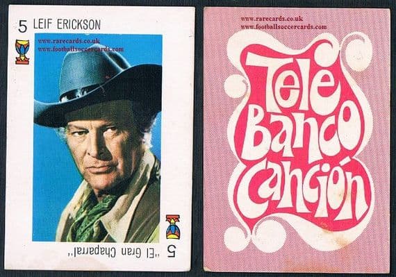 1960s Spanish Leif Erickson High Chaparral card