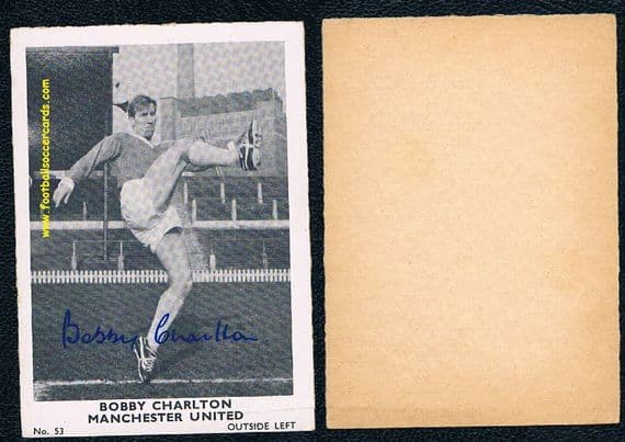 1961 Bobby Charlton Top Stars Manchester United A&BC Gum card