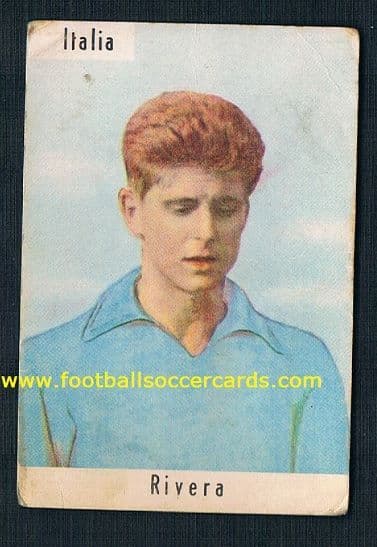 1961 Gianni Rivera by SAIM football card only issued in Italy