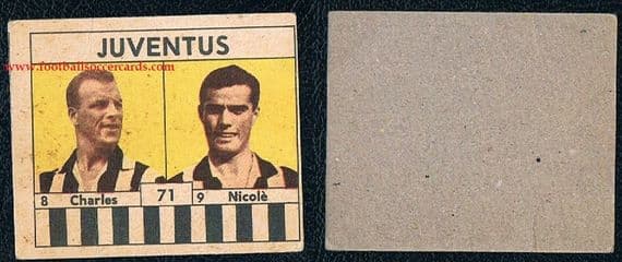 1961 John Charles & Nicole of Juve on a VAV card #71