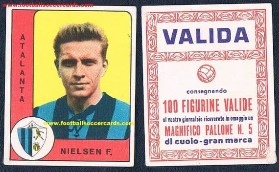 1961 Panini VALIDA! Flemming Nielsen ATALANTA card