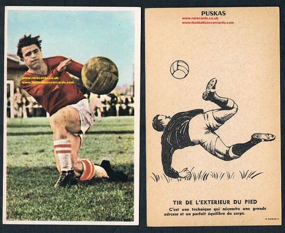 1961 Puskas card France Miroir Sprint