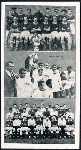 1961 UNCUT Puskas di Stefano, Gento 1960 Real Madrid, triple Famous Teams in Football History
