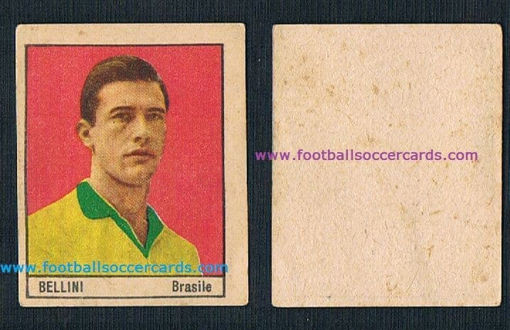 1962 Bellini captain of Brazil card by Nannina, in Italy, for WC62