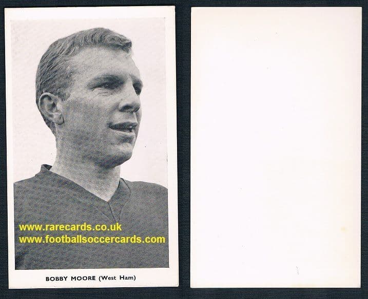 1962 Bobby Moore West Ham ROOKIE CARD England WC62 Quaker Oats redemption card, Excellent+plus SOLD
