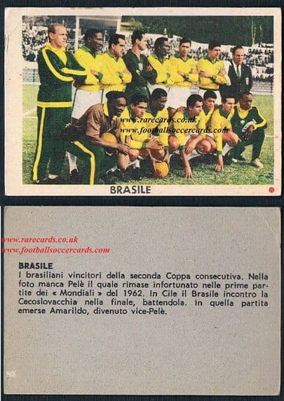 1962 Brazil team EDI gum card text-back type note: CC
