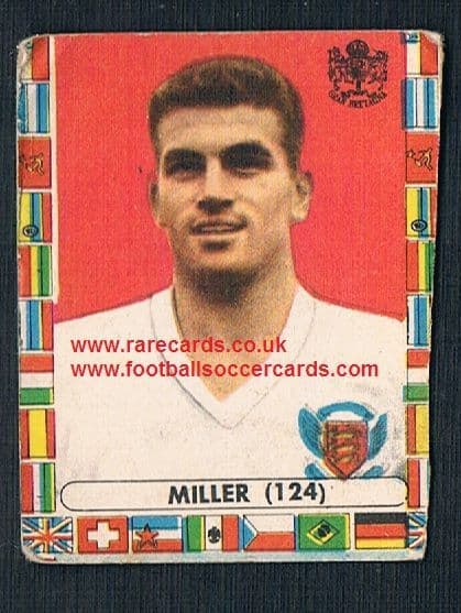 1962 Brian Miller Burnley England international gum card by Lampo