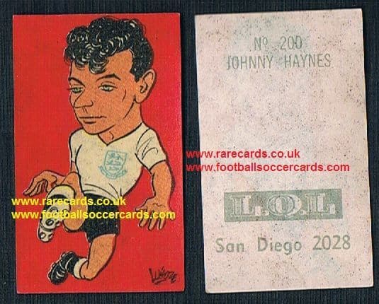 1962 England WC62 Chile-only issue sticker Johnny Haynes Fulham England