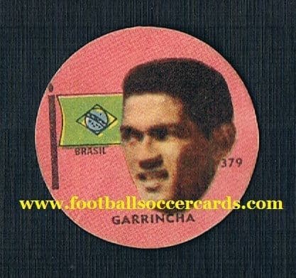 1962 Garrincha 379 Brazil on an Argentine-made pog for WC62 clean back - light crease