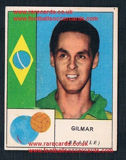 1962 Italian Mira WC62 gum card of Gilmar the legendary Brazil goalie