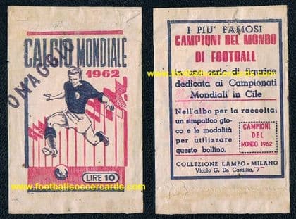 1962 Lampo still SEALED with a wad of single cards inside - Pele could be herein SINGLE-SIZE VARIETY