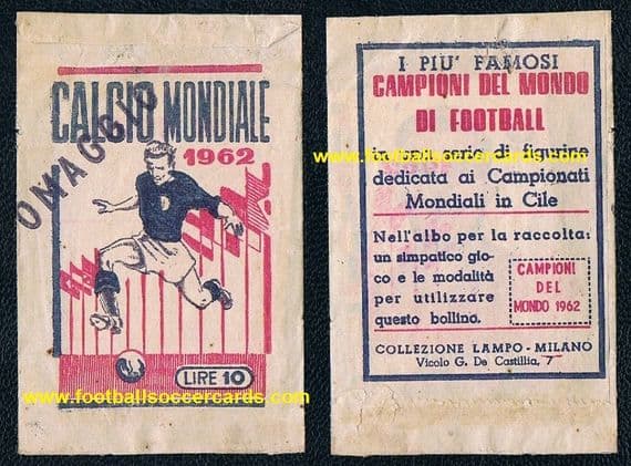 1962 Lampo still SEALED with a wad of single cards inside - Pele could be herein SINGLE-SIZE VARIETY