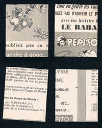 1962 Mira images used on '64 French cards by SAGE Didi Djalma Santos Vava and Bellini fold as issued