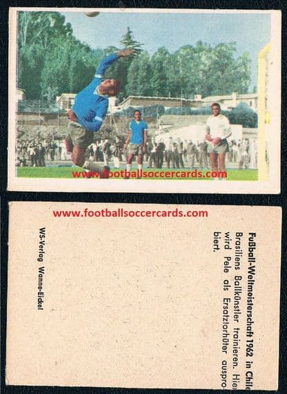 1962 Pele training for World Cup 62 WS VERLAG German gum card