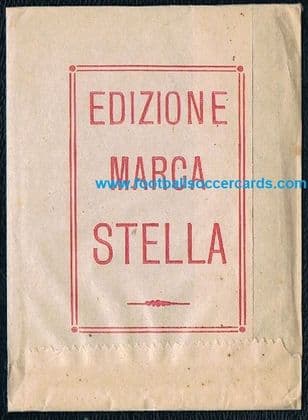 1962 sealed packet of Marca Stella sports cards, unopened wrapper with unseen cards