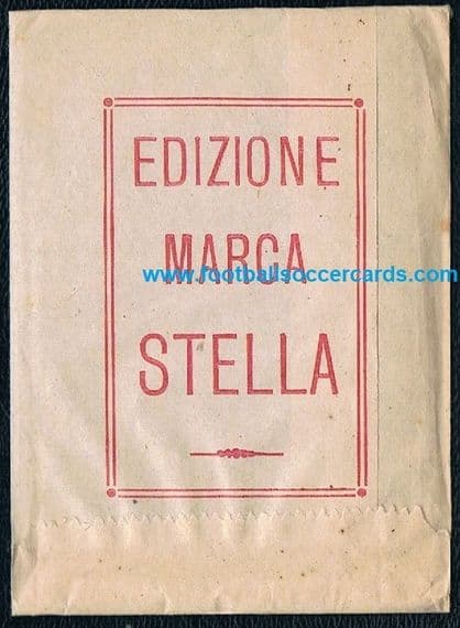 1962 sealed packet of Marca Stella sports cards, unopened wrapper with unseen cards