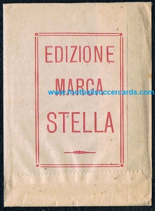 1962 sealed packet of Marca Stella sports cards, unopened wrapper with unseen cards