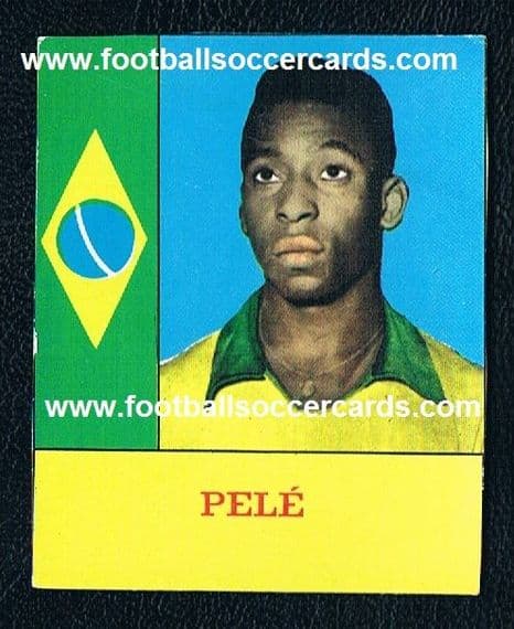 1962 -SOLD- Pele image on 1964 SAGE Pepito cut AS INTENDED comic-issue card France like MIRA