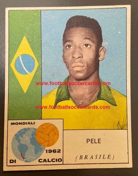 1962 *star item* Pele MIRA gum card from Italy offers over £9000