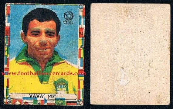 1962 Vava of Brazil by Lampo Italian gum card AMR