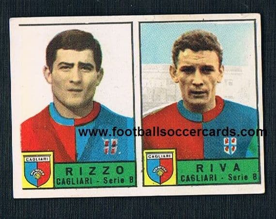 1963 all-time great rookie of legend Luigi Riva Panini Calciatori 1963-64 Cagliari original